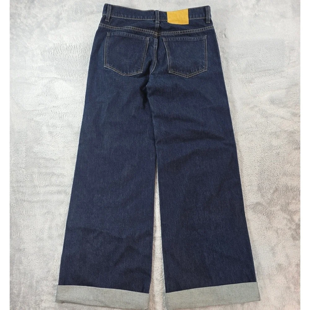 Benjamin Talley Smith 27 Madewell Women Coolidge Indigo Wide Leg Low Rise Jeans